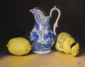 Blue Jug with Lemons